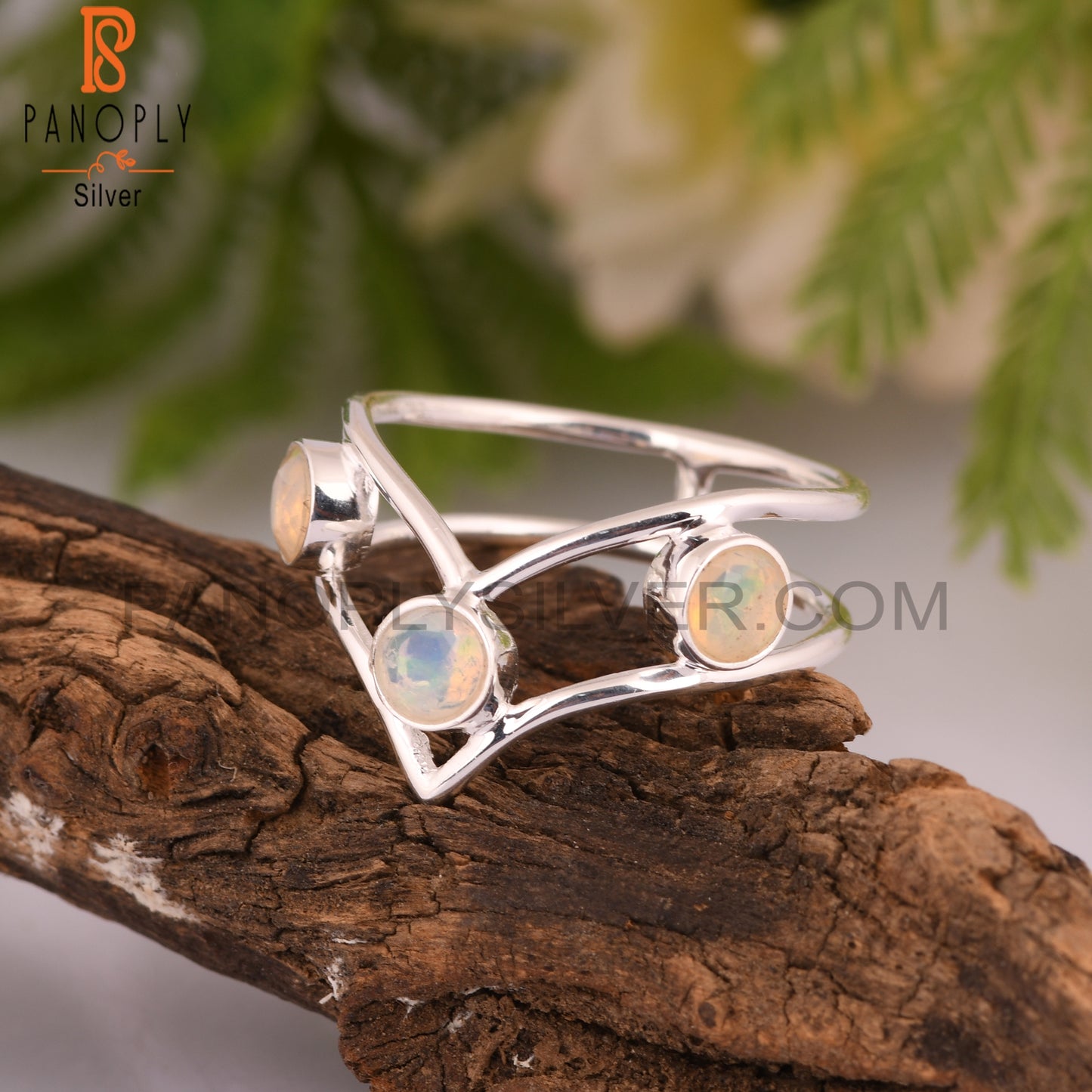 Handmade Ethiopion Opal Round 925 Silver Ring