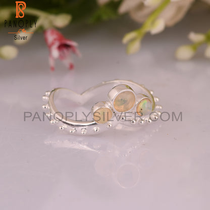 Ethiopion Opal Crown 925 Sterling Silver Ring