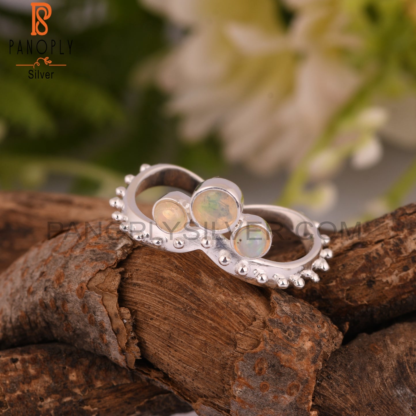 Ethiopion Opal Crown 925 Sterling Silver Ring