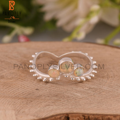 Ethiopion Opal Crown 925 Sterling Silver Ring