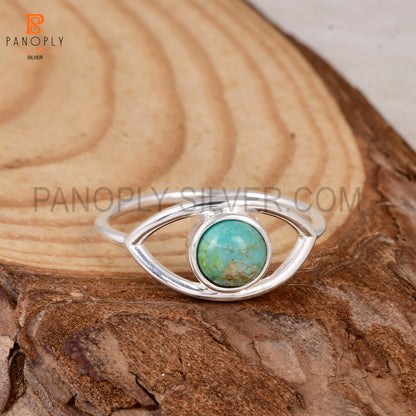925 Sterling Silver Kingman Turquoise Stone Ring for Women Modern Design Ring Gift for Her