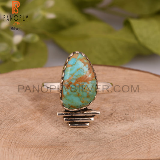 Kingman Turquoise 925 Sterling Silver Pretty Ring