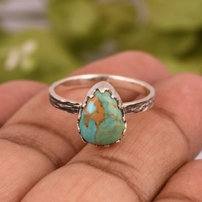 Kingman Turquoise 925 Sterling Silver Ring For Him
