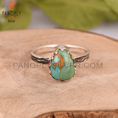 Kingman Turquoise 925 Sterling Silver Ring For Him