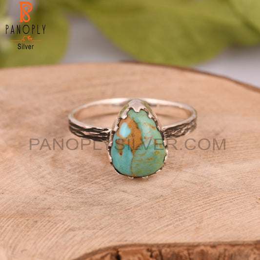 Kingman Turquoise 925 Sterling Silver Ring For Him