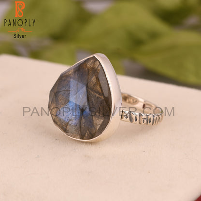 Labradorite 925 Sterling Silver Unique Ring