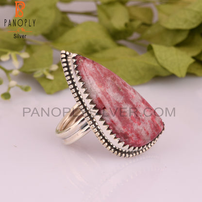 Pink Thulite 925 Sterling Silver Ring