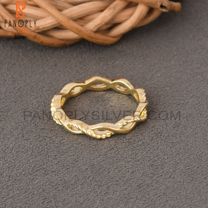 18K Gold Plated Twisted Infinity Rings