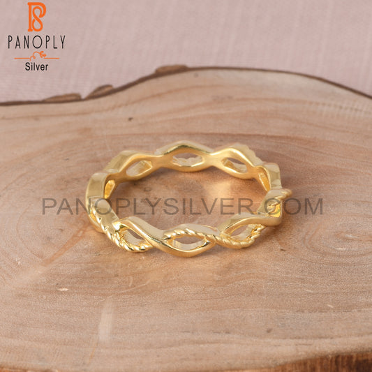 18K Gold Plated Twisted Infinity Rings