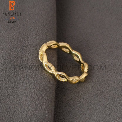 18K Gold Plated Twisted Infinity Rings