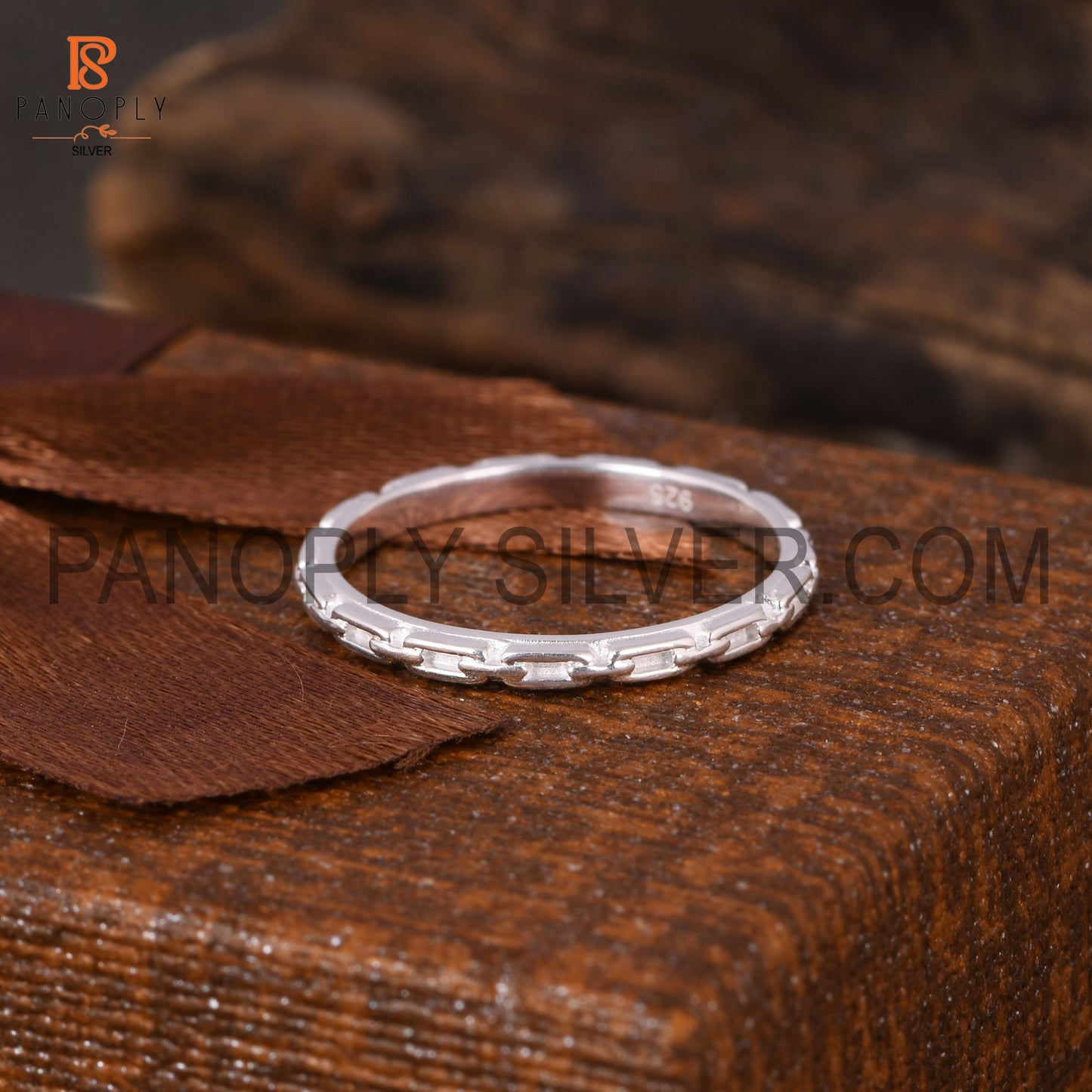 Fine 925 Silver Cable Chain Knuckle Ring