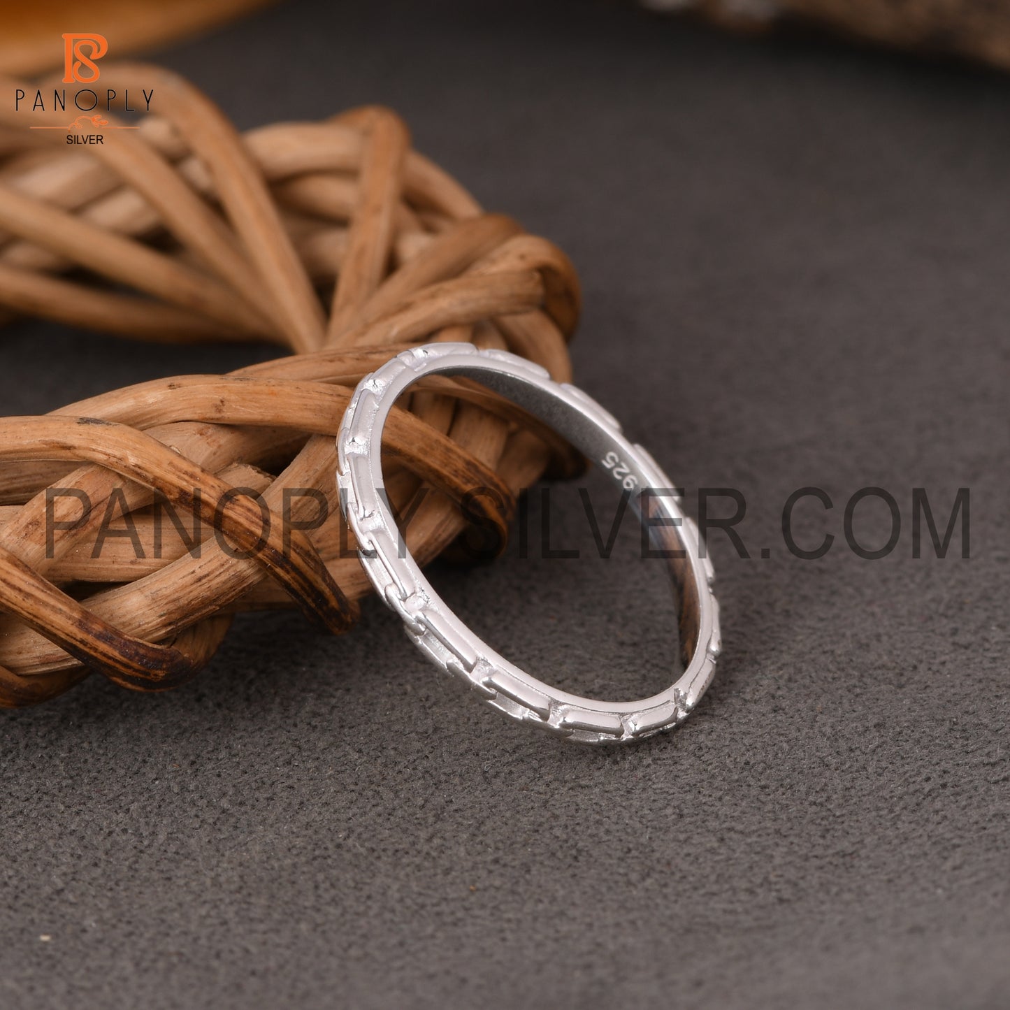 Fine 925 Silver Cable Chain Knuckle Ring