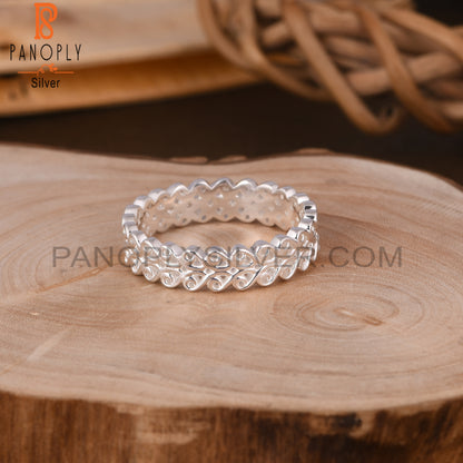 925 Quality Interlinked Heart Spinner Rings