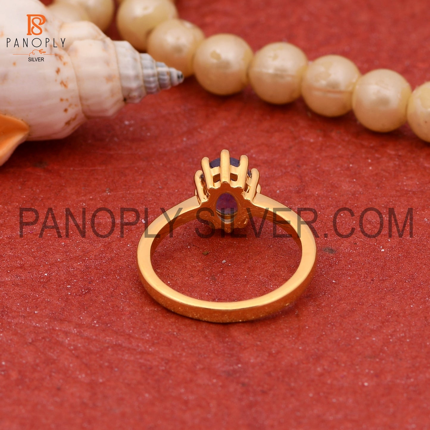 925 Quality Tanzanite Prong Set Gold Rings For Women