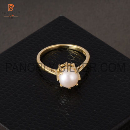 Natural Pearl 18K Gold Plated 925 Quality Rings