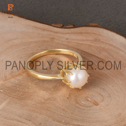 Natural Pearl 18K Gold Plated 925 Quality Rings