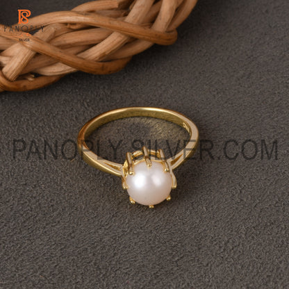 Natural Pearl 18K Gold Plated 925 Quality Rings