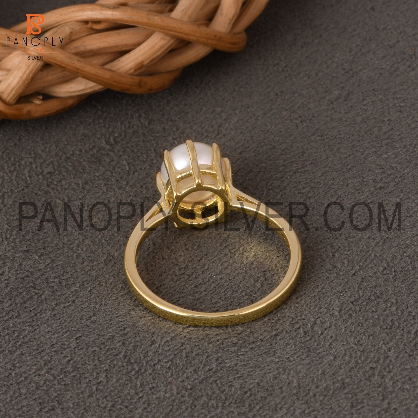 Natural Pearl 18K Gold Plated 925 Quality Rings