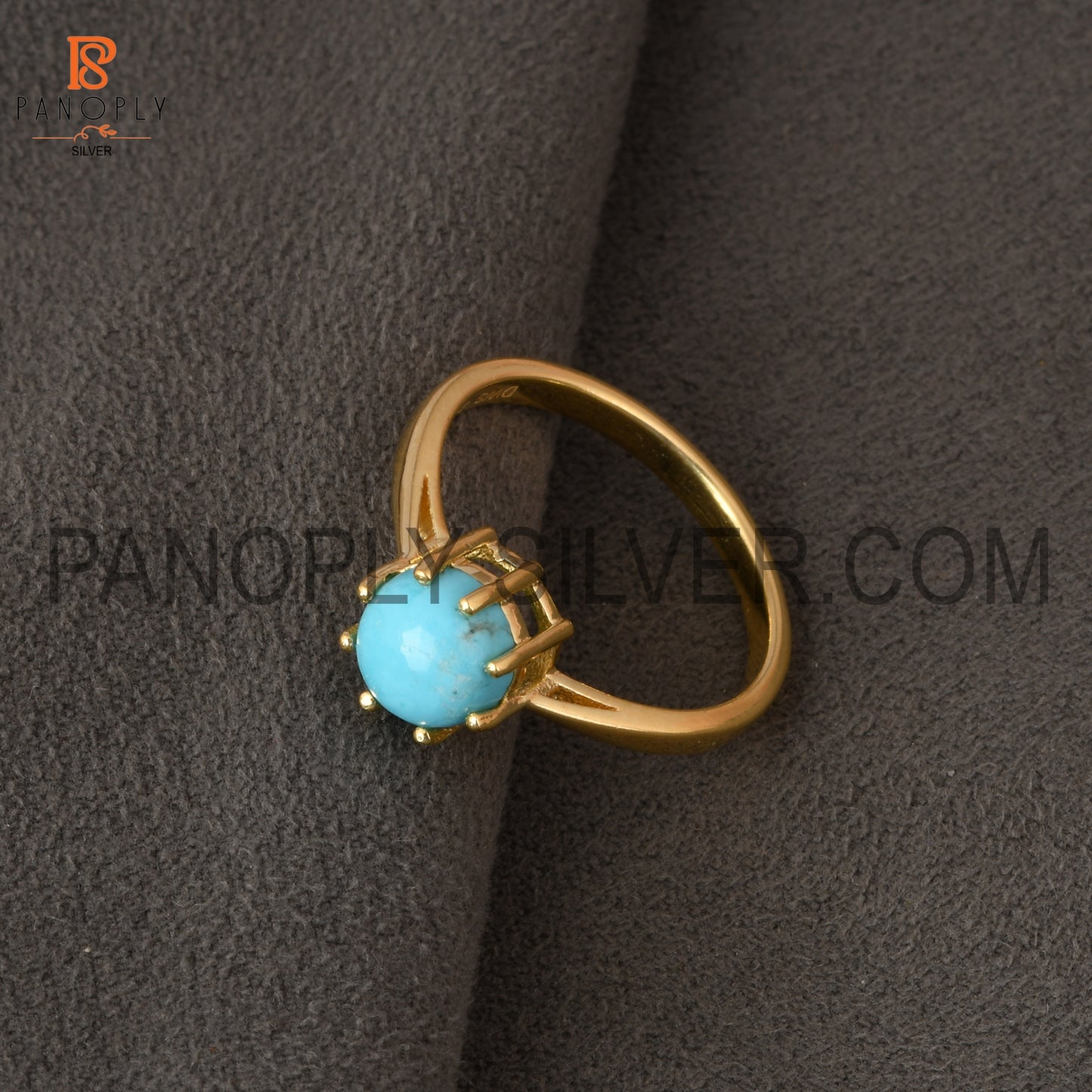 Arizona Turquoise 925 Quality Gold Rings