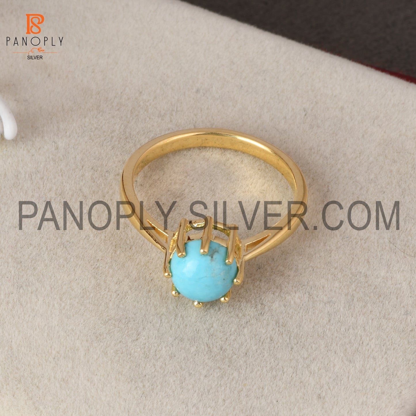 Arizona Turquoise 925 Quality Gold Rings