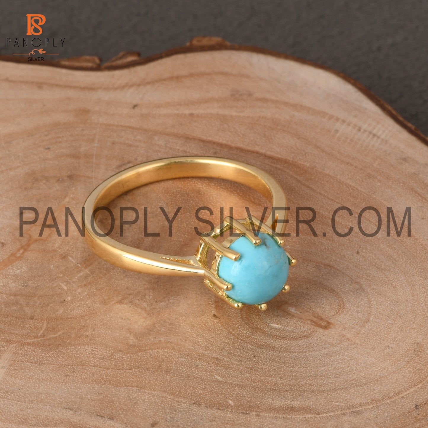 Arizona Turquoise 925 Quality Gold Rings