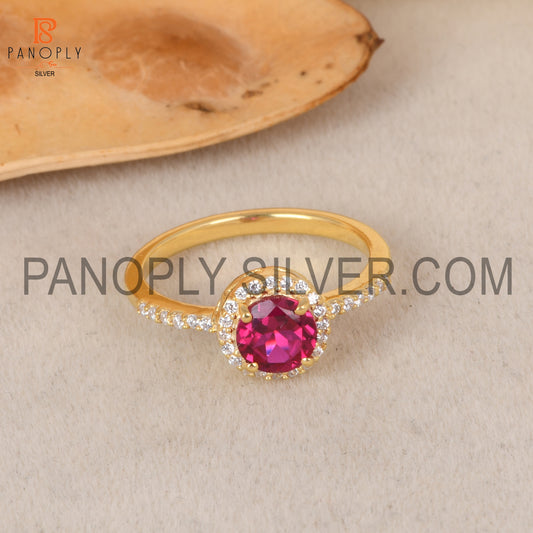 CZ & Lab Created Ruby Wedding Gift Finger Ring