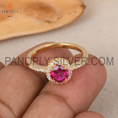 CZ & Lab Created Ruby Wedding Gift Finger Ring