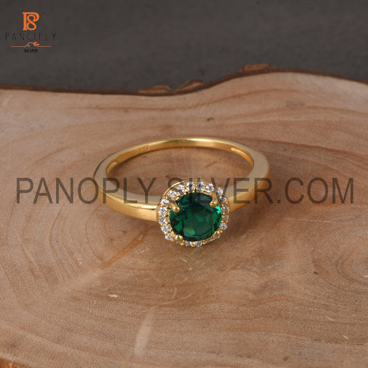 Gemstone 18k Gold Plated Engagement Ring