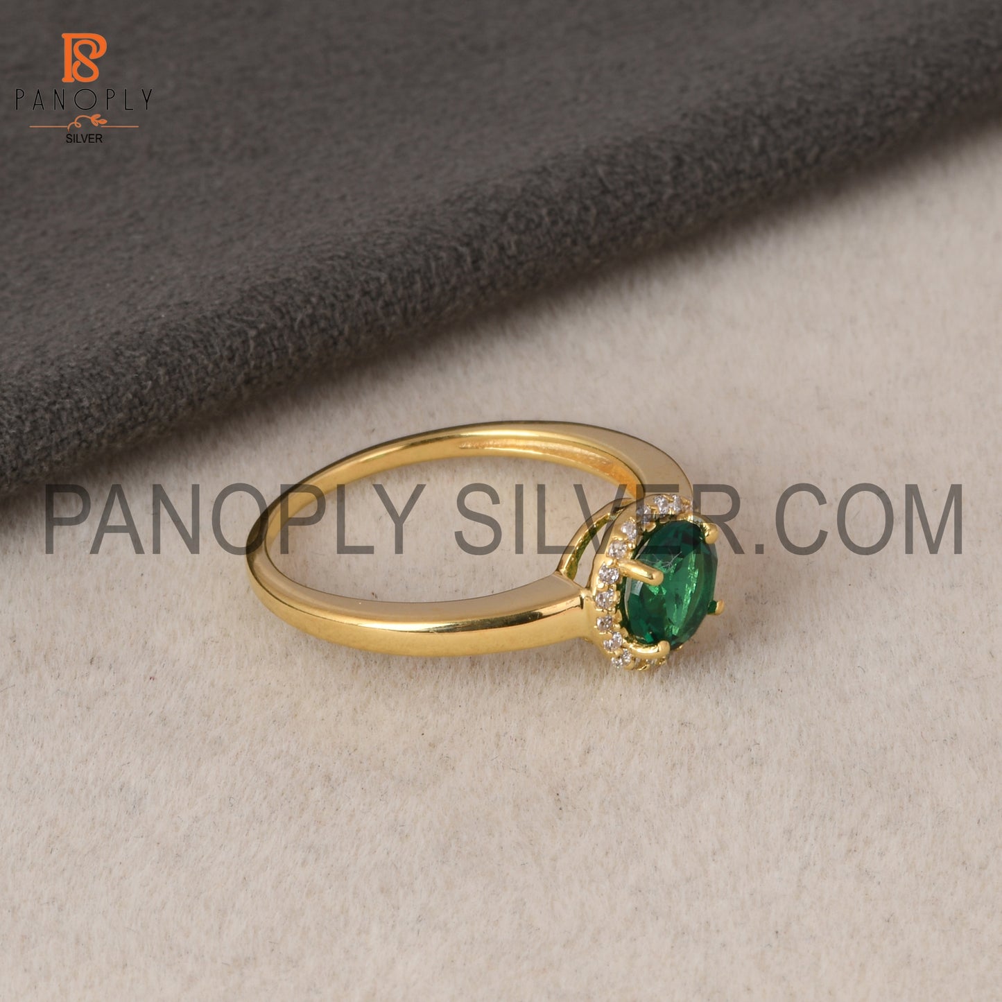 Gemstone 18k Gold Plated Engagement Ring
