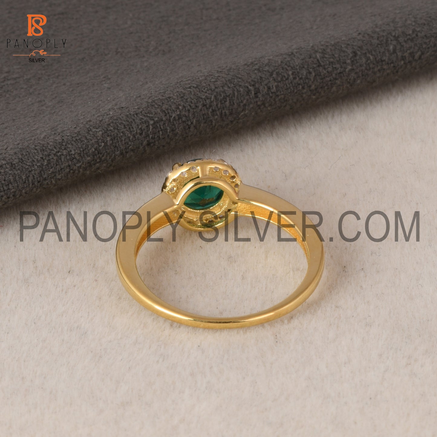 Gemstone 18k Gold Plated Engagement Ring
