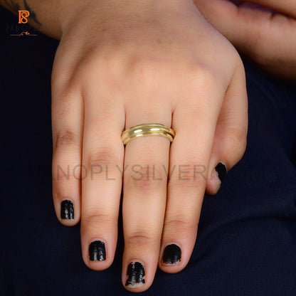 925 Silver Gold Plated Spinner Thumb Rings