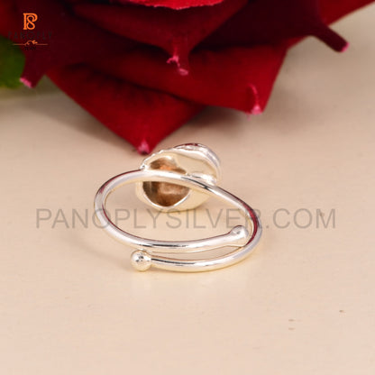 Sterling Silver Spiral Shell Adjustable Band Rings