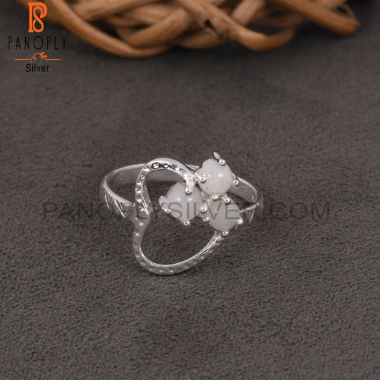 Rainbow Moonstone 925 Sterling Silver Attractive Ring