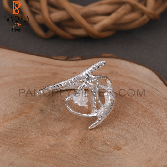 Rainbow Moonstone Sterling Silver Ring