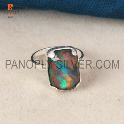 925 Silver Opal red Green Gems Jewelry For Women Ring