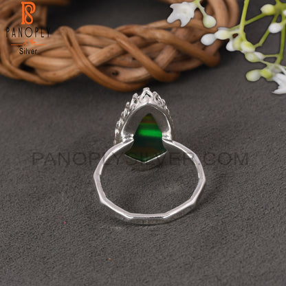 Aurora Opal Green 925 Sterling Silver Rings