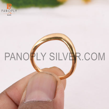 18k Gold Plated Curved Band Ring