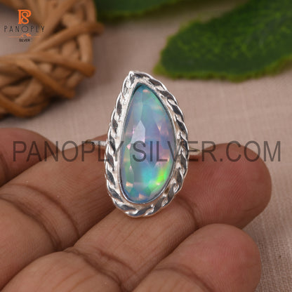 Unshaped Aurora Opal Sky Ring for Women