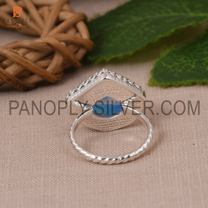 Rope Band Aurora Opal Sky Gemstone 925 Silver Ring