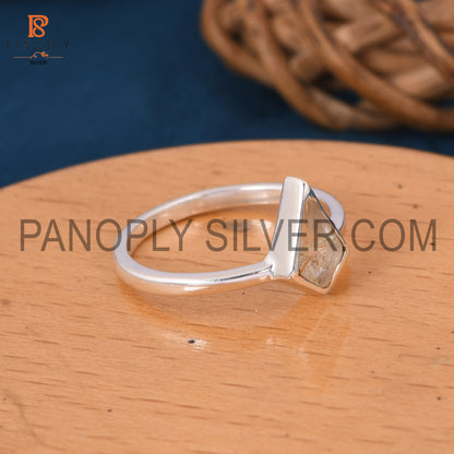 Golden Rutile vintage art deco minimalist rings