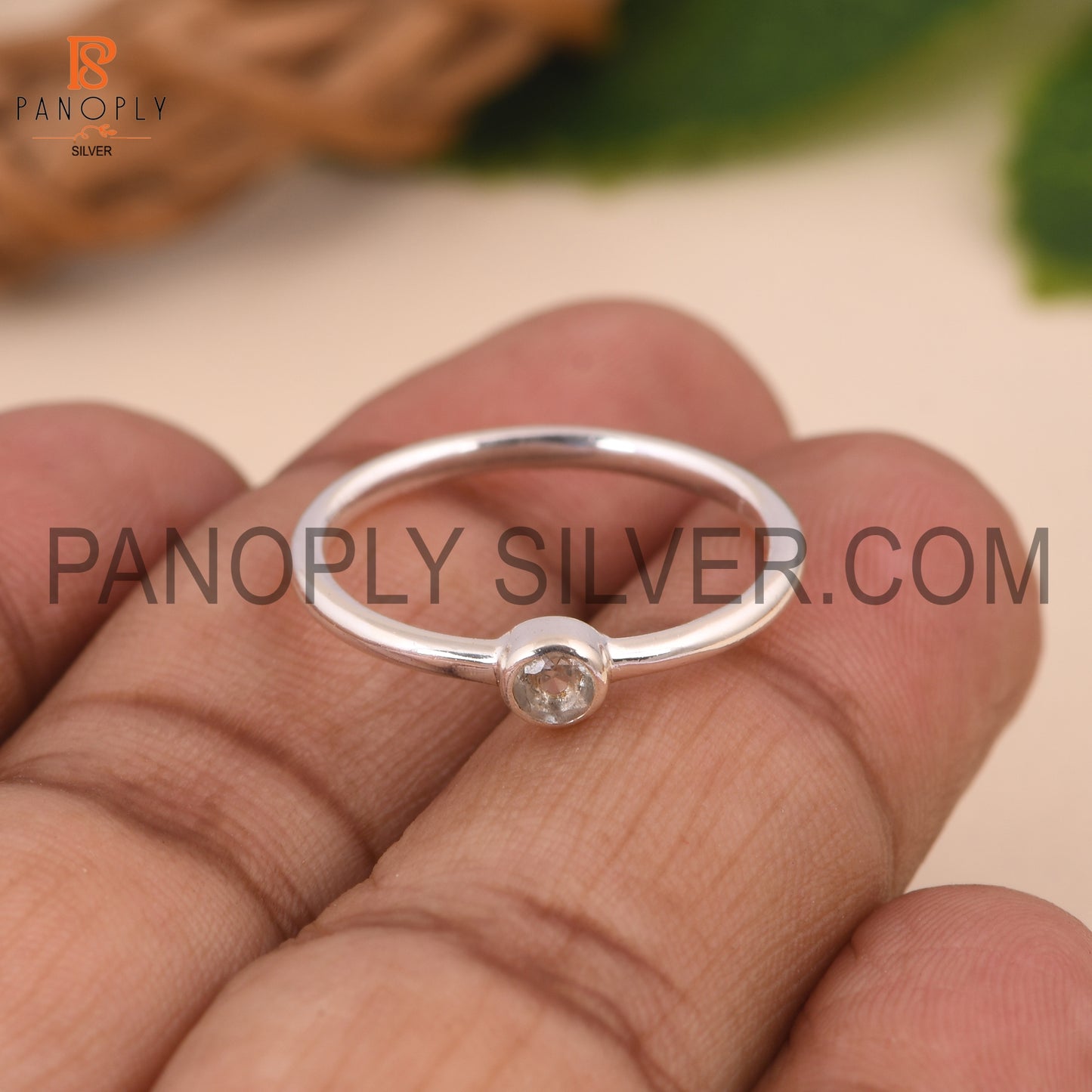 Green Amethyst Statement Ring Gift For Sister, Minimalist Rings