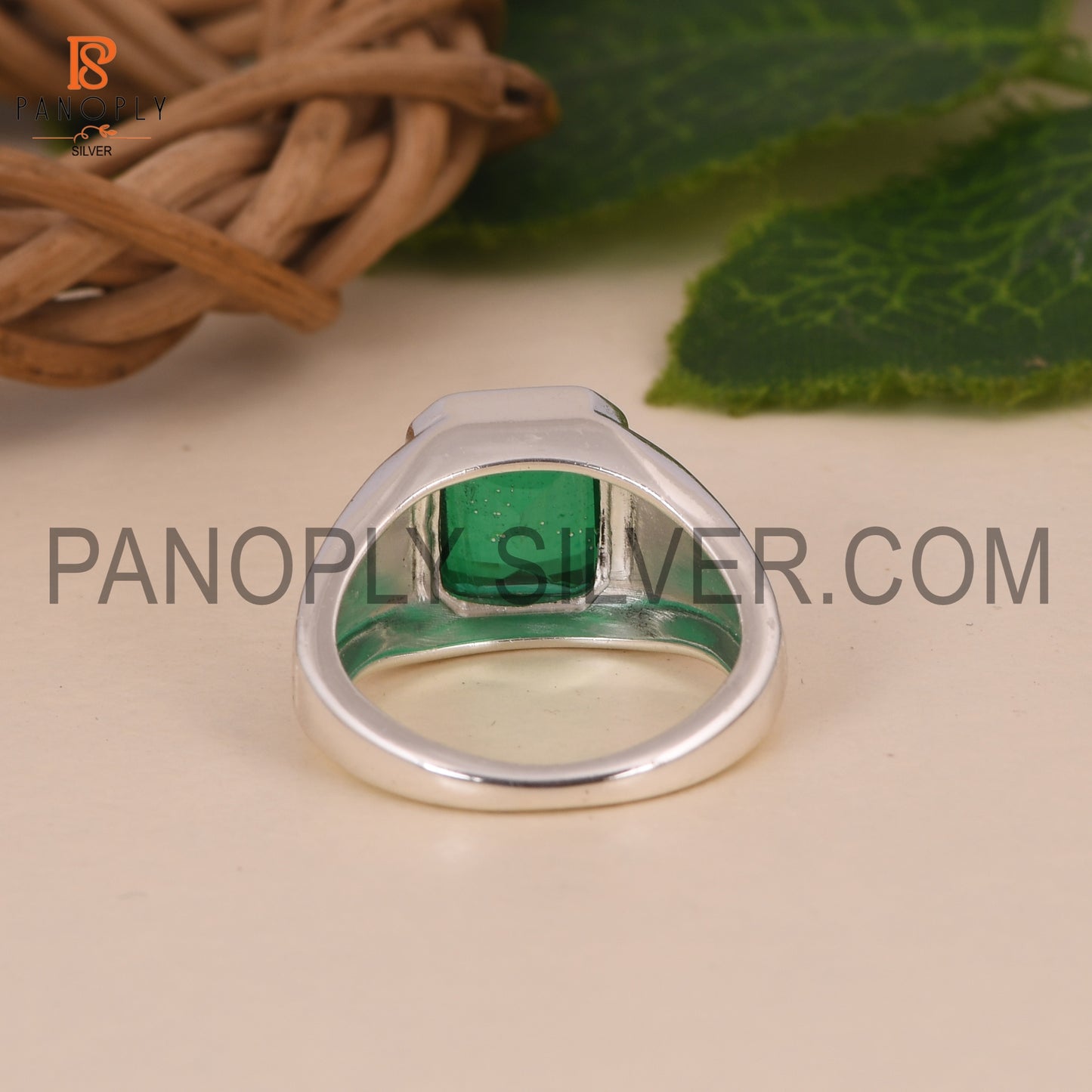 Zambian Emerald Quartz Gemstone Ring For Hubby Gift For Father