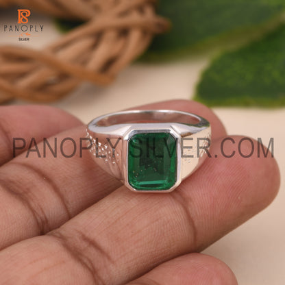 Zambian Emerald Quartz Gemstone Ring For Hubby Gift For Father