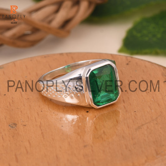 Zambian Emerald Quartz Gemstone Ring For Hubby Gift For Father