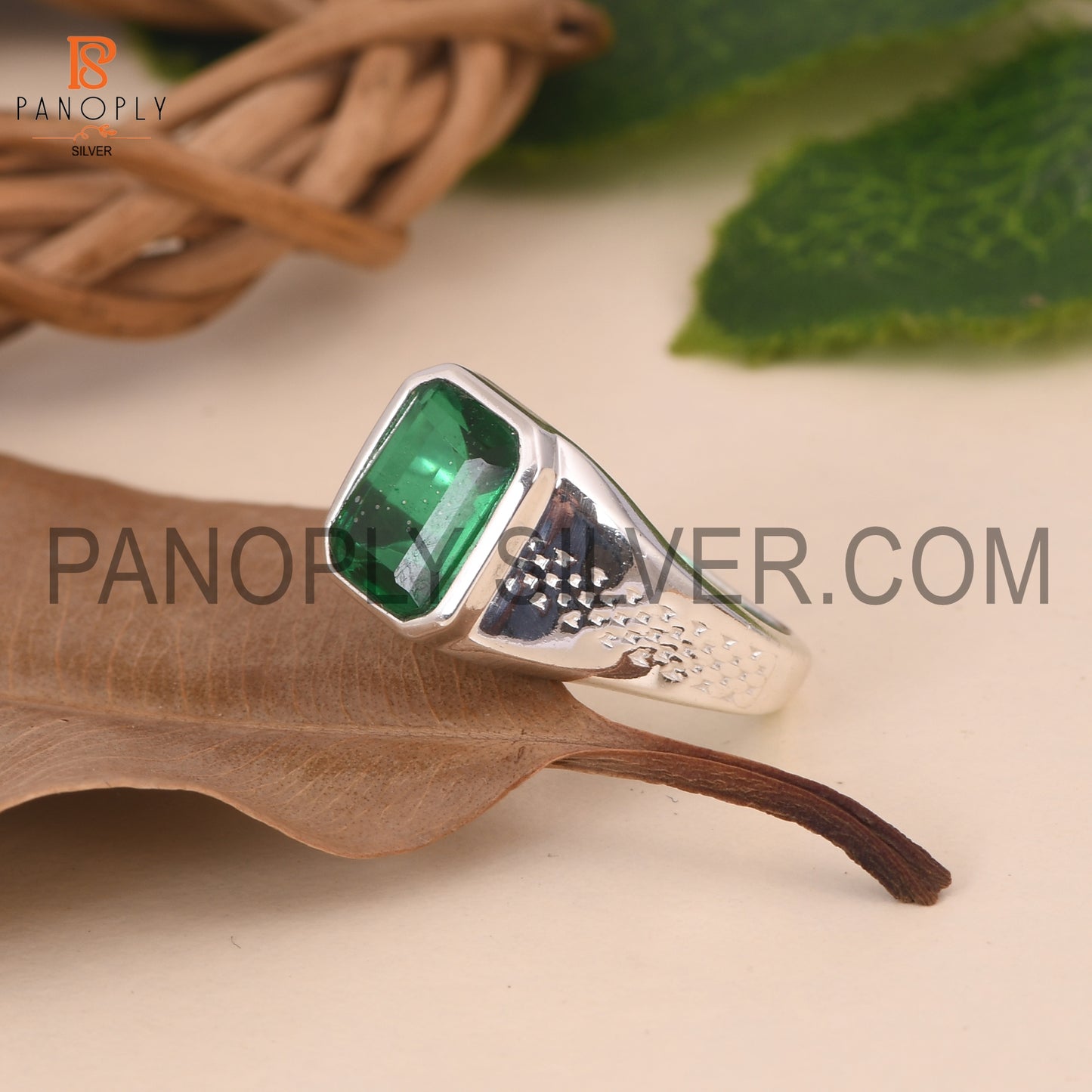 Zambian Emerald Quartz Gemstone Ring For Hubby Gift For Father