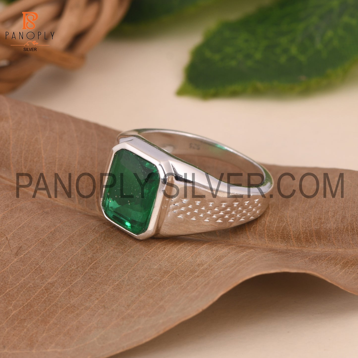 Zambian Emerald Quartz Gemstone Ring For Hubby Gift For Father