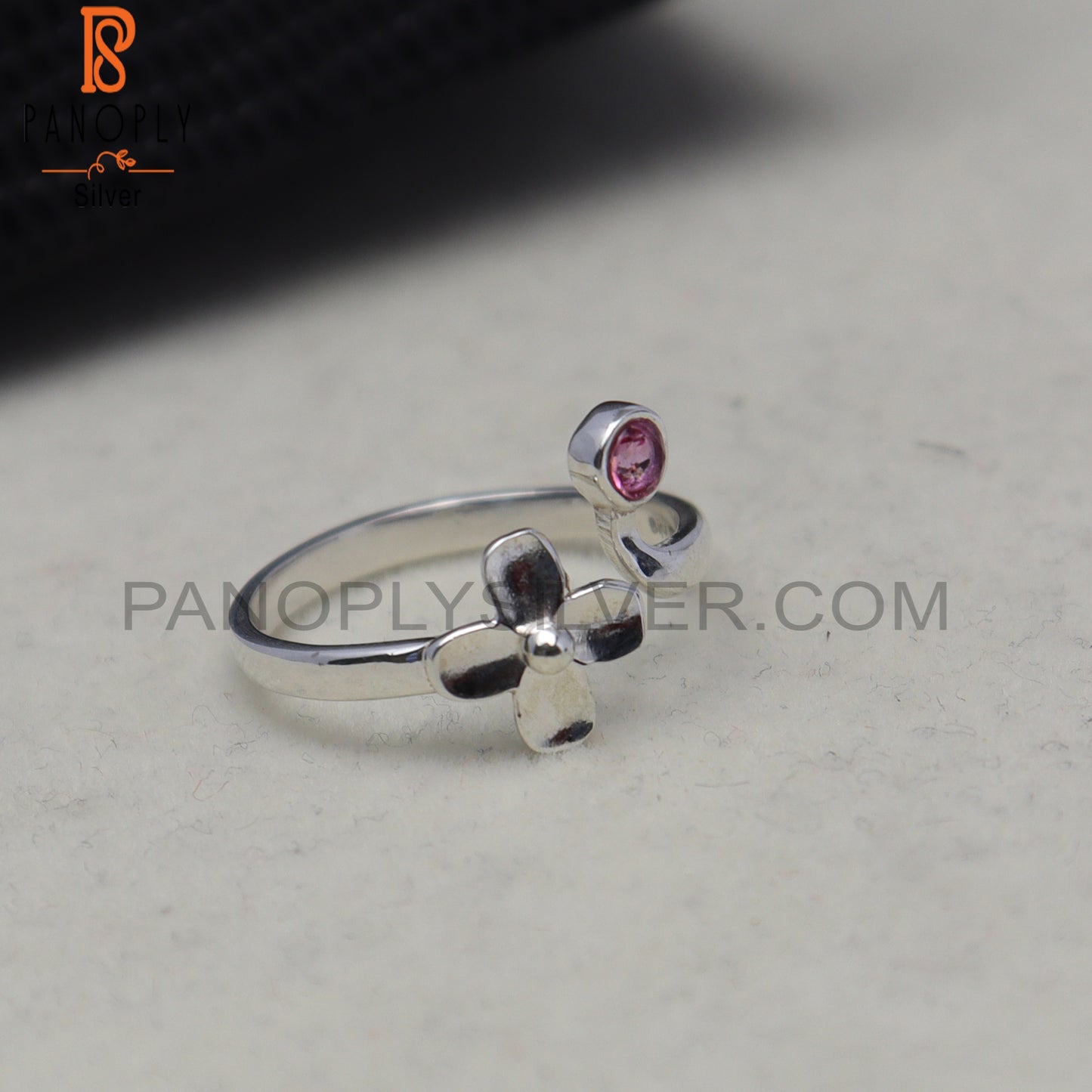 Vintage Pink Topaz Engagement Floral Beauty Rings