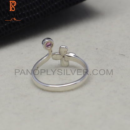 Vintage Pink Topaz Engagement Floral Beauty Rings