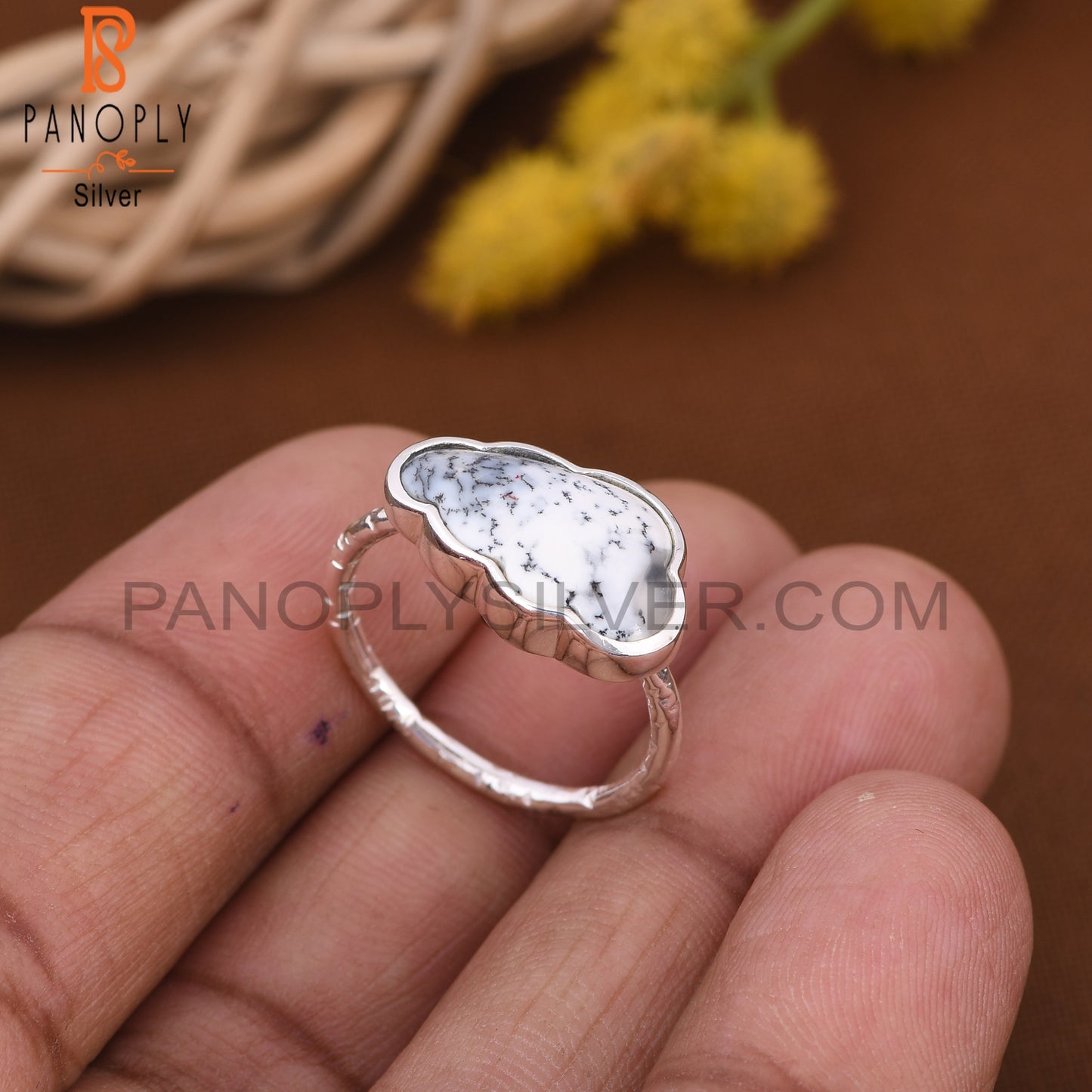 Dendrite Cloud Shape Rings For Women