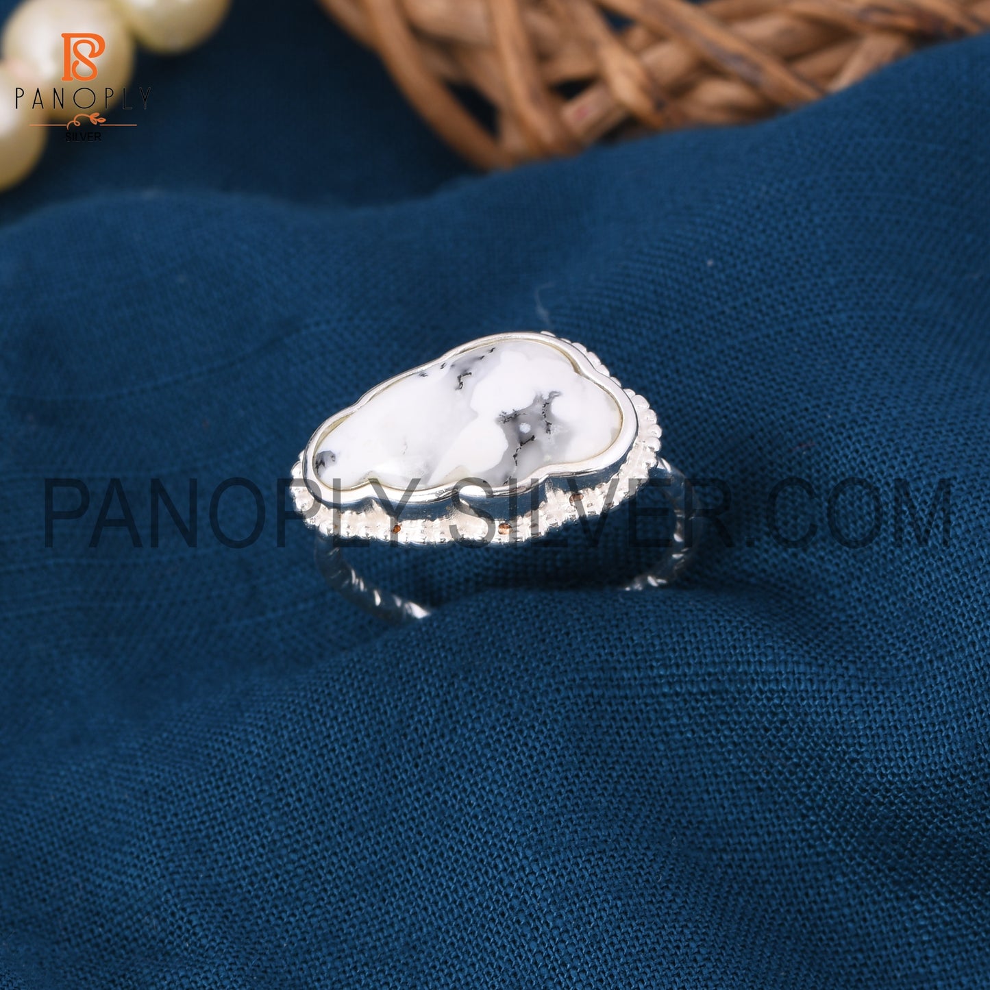 Dendrite 925 Quality Cloud Shape Silver Rings